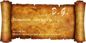 Domokos Gergely névjegykártya